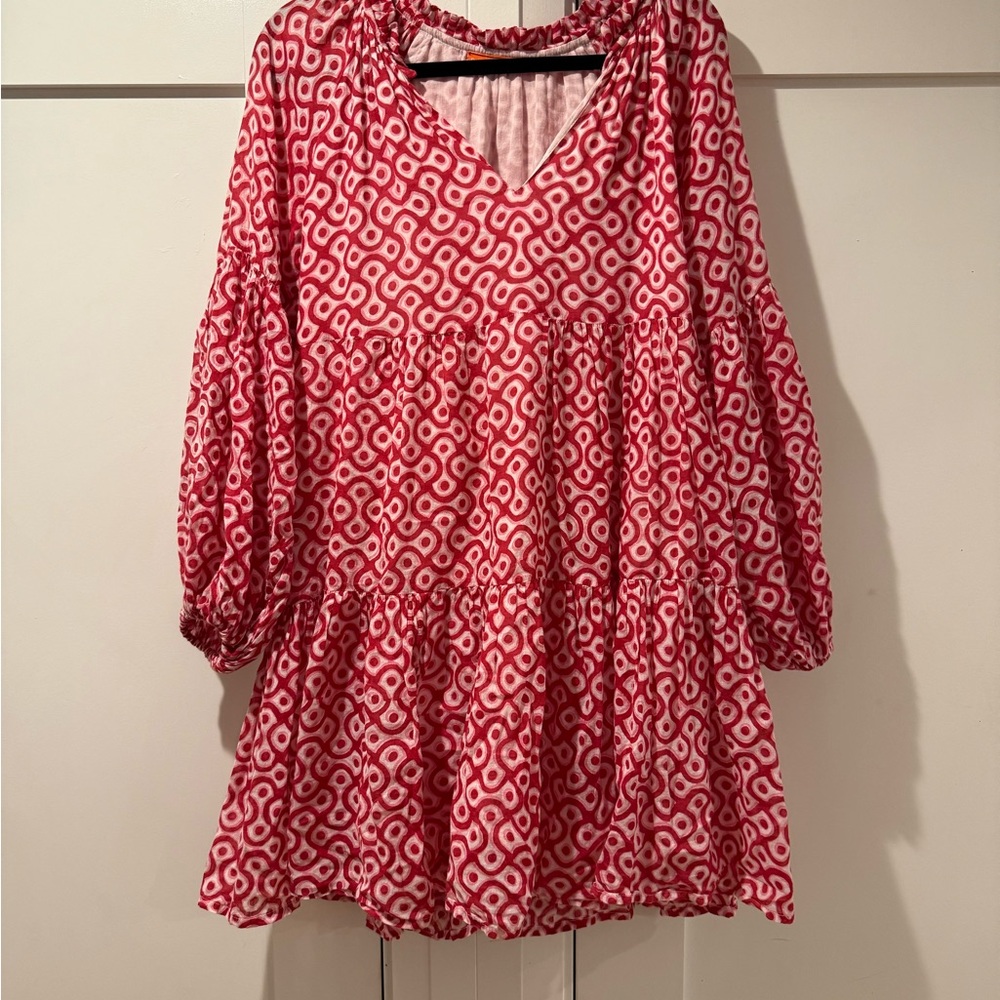 Oliphant Red and White Patterned Tunic